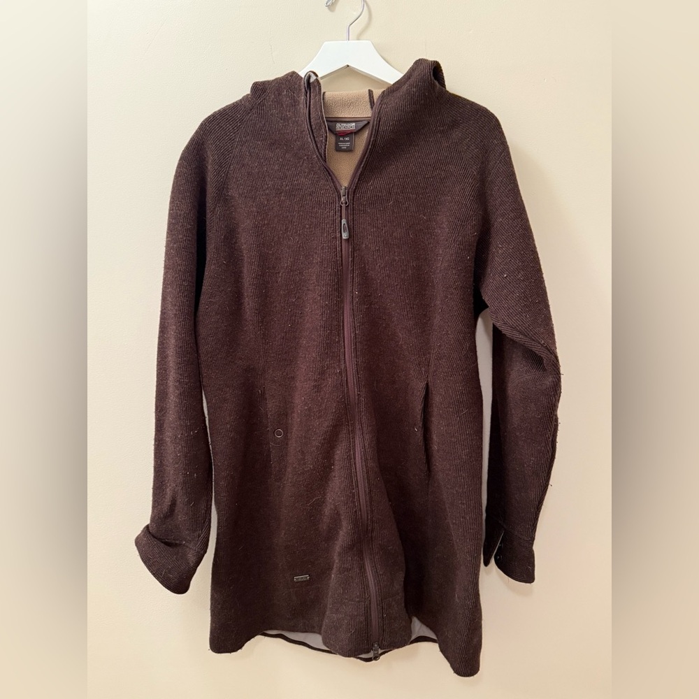 Outdoor Research Brown Full-Zip Jacket Vintage Wool